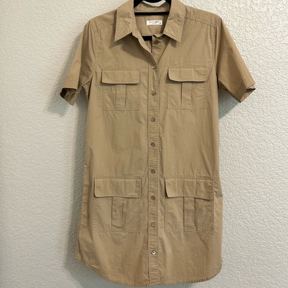 Equipment Femme Remy Utility Khaki Dress Size S - Picture 4 of 6